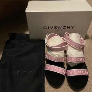 Givenchy Pink Logo Gladiator Sandal; Women Size 40